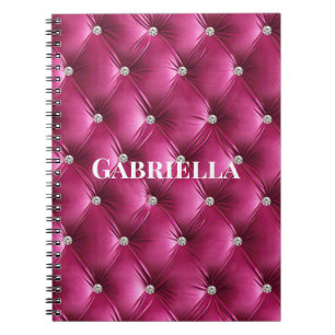Luxury Glam Pink Faux Velvet Notebook