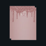 Luxury Glam Rose Gold Dripping Glitter Monogram Letterhead<br><div class="desc">Girly Rose Gold Sparkle Glitter Drips Monogram Letterhead Stationery with fashion faux blush pink/rose gold glitter drips on a chic background with your custom monogram and name. Great for anyone who loves the luxury glam lifestyle. Perfect for your luxury aesthetic! You're dripping in luxury - show it! Please contact us...</div>