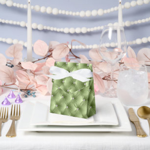 Luxury Glam Sage Green Faux Velvet Favor Box