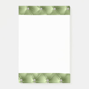 Luxury Glam Sage Green Faux Velvet  Post-it Notes