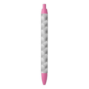 Luxury Glam Soft Grey Faux Velvet  Black Ink Pen