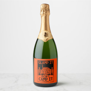 Luxury Glamping Sparkling Wine Label