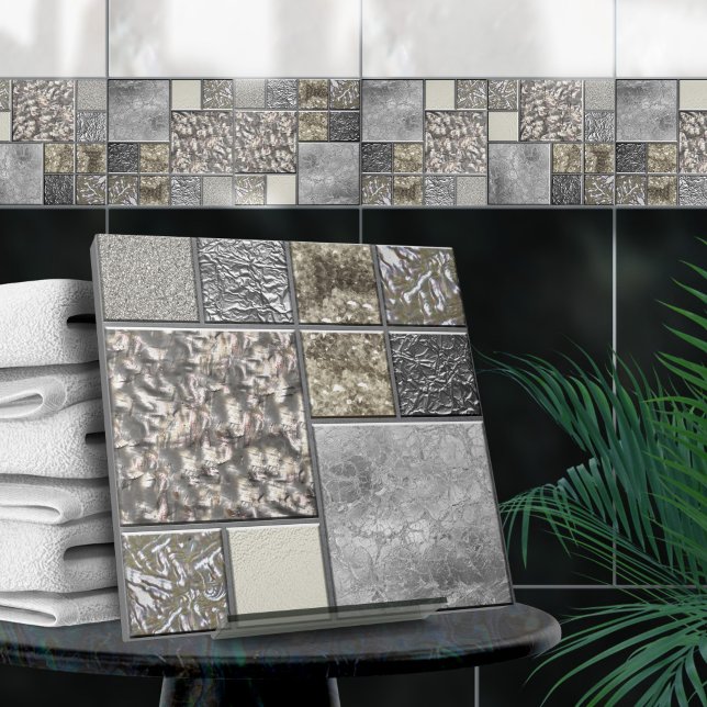 Luxury Glass, Shell & Metal Geometric N2 Tile (Creator Uploaded)
