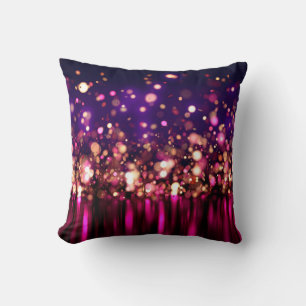 Luxury glitter background with glow. throw pillow