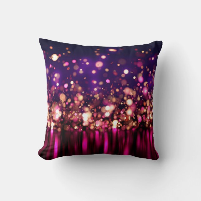 Luxury glitter background with glow. throw pillow (Front)