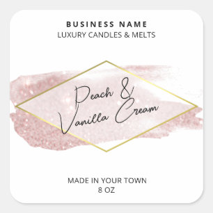 Luxury Glitter Candle Product Labels