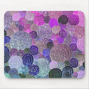 Luxury Glitter Dots and Circles - colourful purple Mouse Pad