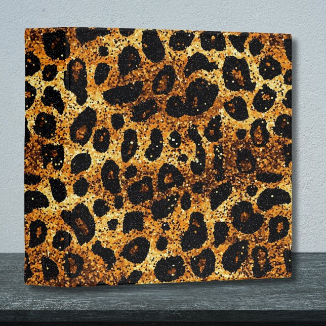Luxury Glitter Gold Brown Rust Leopard Pattern Binder (Creator Uploaded)