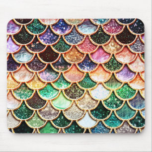 Luxury Glitter Mermaid Scales - Multicolor Mouse Pad