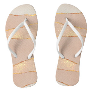 Luxury Glitter Rose Gold Flip Flops