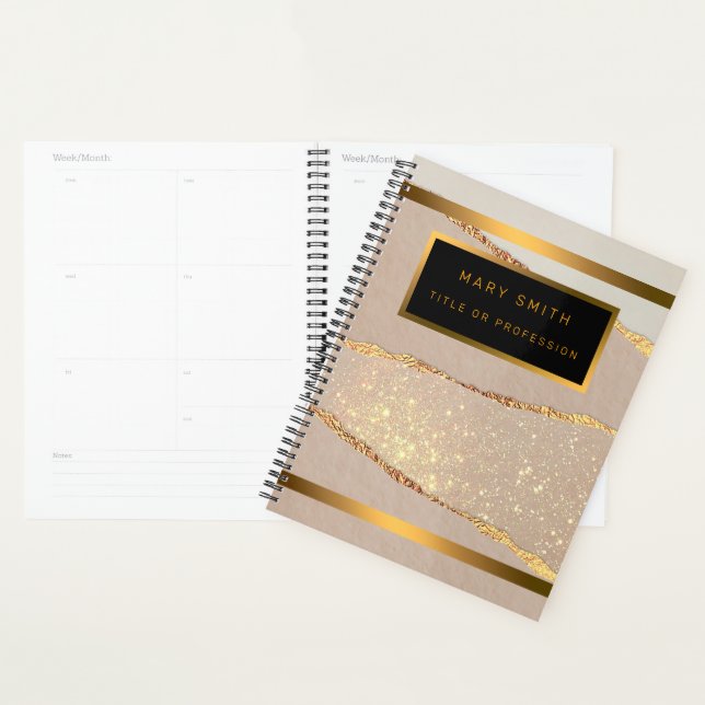 Luxury Glitter Rose Gold Planner (Display)