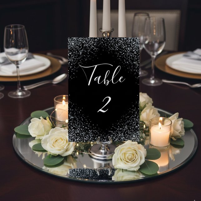 Luxury Glitters and Sparkles Wedding Table Number (Creator Uploaded)