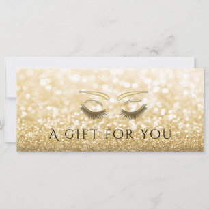 Luxury glittery gold lashes & eyebrows