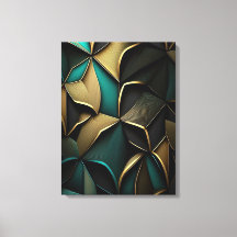 Luxury gold and emerald abstract pattern