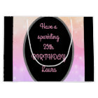 Luxury Gold and Pink Personalised 25th Birthday