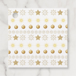 Luxury Gold and White Luxury Festive Favour Tags