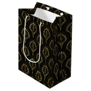 Luxury Gold Art Deco  Medium Gift Bag