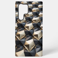 Luxury Gold Black Geometric 3D Pattern