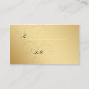 Luxury Gold-Black Wedding Place Cards