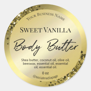 Luxury Gold Body Butter Labels