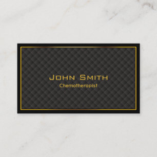 Luxury Gold Border Chemotherapist Business Card