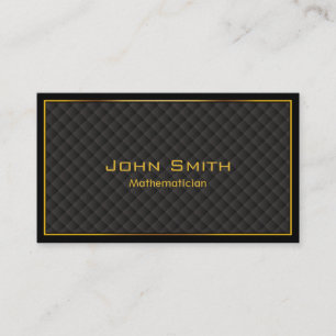 Luxury Gold Border Mathematician Business Card