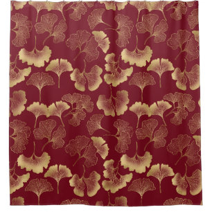 Luxury Gold Botanical in Red for Chic Style