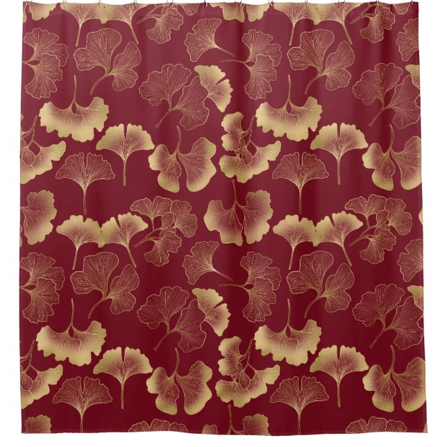 Luxury Gold Botanical in Red for Chic Style (Front)