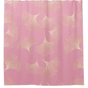 Luxury Gold Botanical Leaves Blush Pink Pattern