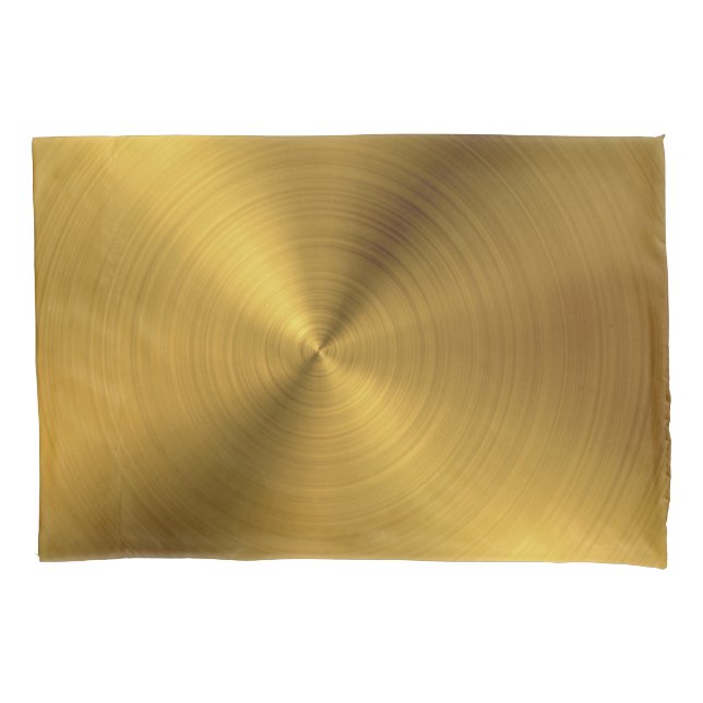 Luxury Gold Brushed Metal Texture 6 Pillowcase (Front-Left)