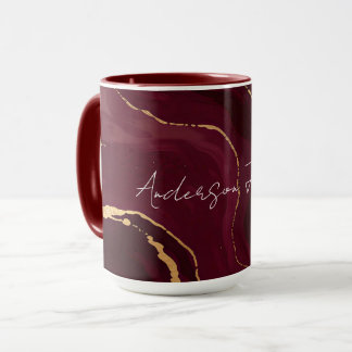 Luxury Gold Burgundy Modern Collection Mug