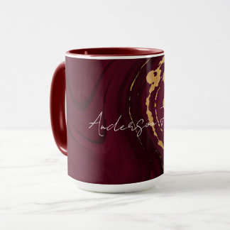 Luxury Gold Burgundy Popular Collection Mug