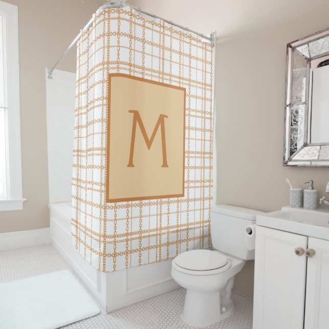 Luxury Gold Chains on White Background Bath (In Situ)