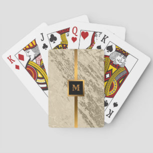 Luxury Gold Champagne Glitter Marble Customize Playing Cards
