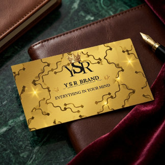 Luxury Gold Crown QR Code Business Cards