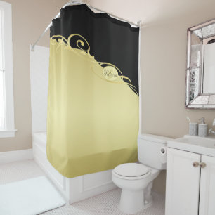 Luxury gold decorative on gold & black, Monogram
