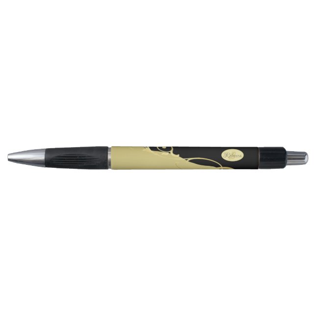 Luxury gold decorative on gold & black, Monogram Pen (Front)