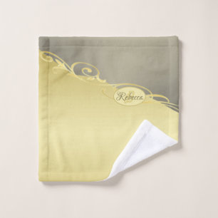 Luxury gold decorative on gold & silver, Monogram Bath Towel Set