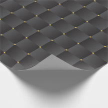 Luxury Gold-Embossed Black Wrapping Paper