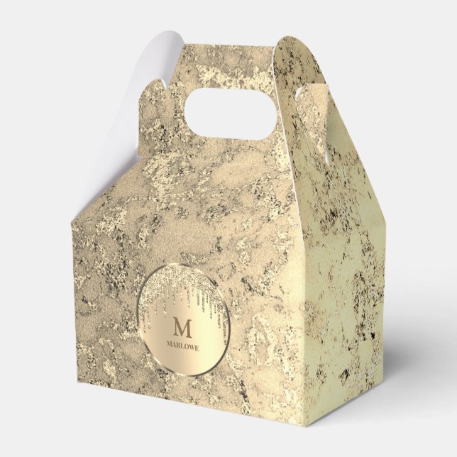 Luxury Gold Favor Box (Front Side)