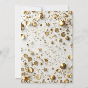 Luxury Gold Foil Confetti Pattern   Elegant Celebr Magnetic Invitation