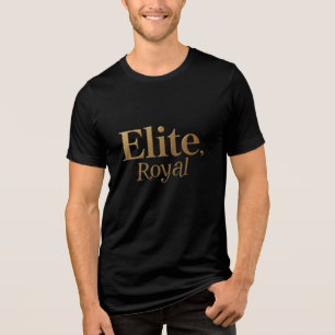 "Luxury Gold Foil Embossed T-Shirt – Elegant Metal Tri-Blend Shirt