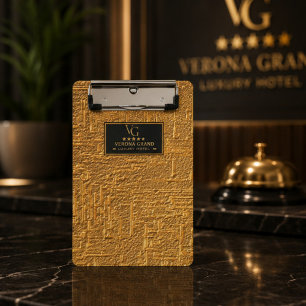 Luxury Gold Foil Five Star Hotel Branding Elegant  Mini Clipboard