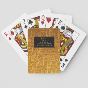 Luxury Gold Foil Five Star Hotel Branding Elegant Playing Cards