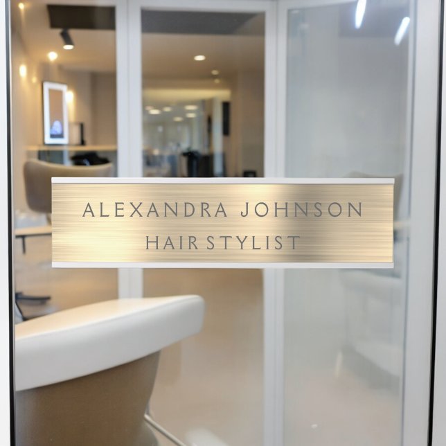 Luxury Gold Foil Modern Business Door Sign (Creator Uploaded)