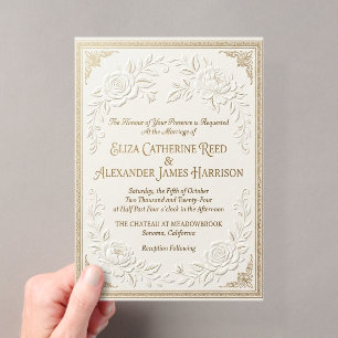Luxury Gold Foil Wedding Invitation Template