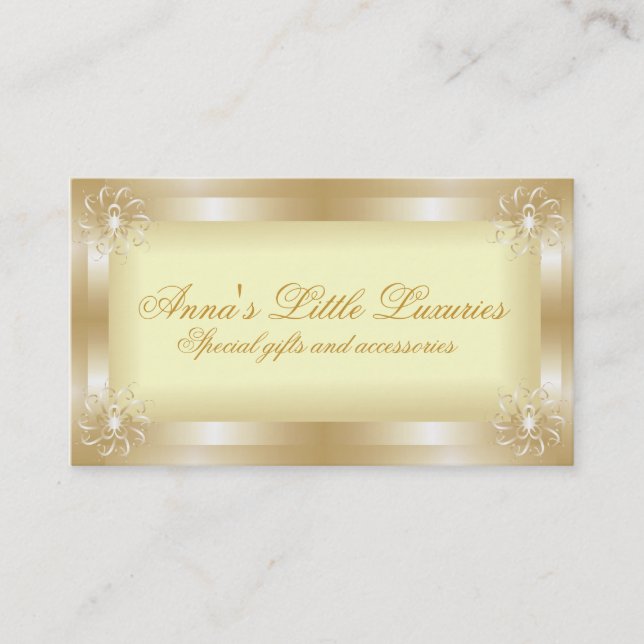 Luxury Gold Frame Business Cards (Front)