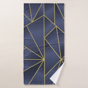 Luxury gold geometric seamless pattern bath towel