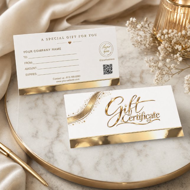 Luxury Gold Gift Certificate – Elegant Metallic  (Luxury Gold Gift Certificate – Elegant Metallic)