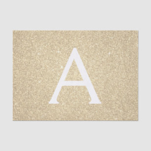 Luxury Gold Glitter and Sparkle Monogram Tissue Paper